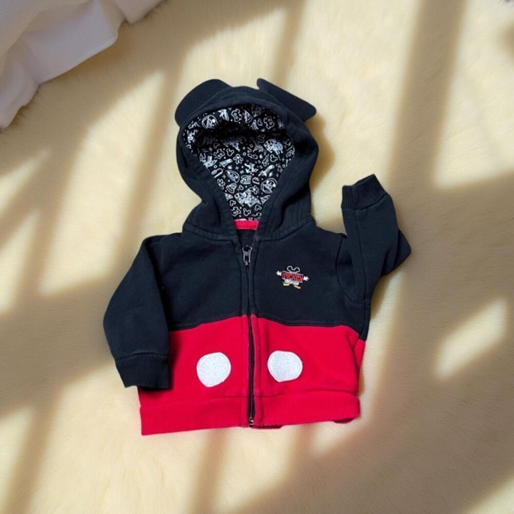 Disney Infant Hoodie - I Am Mickey Mouse Zip-Up Hoodie Size 6 Months